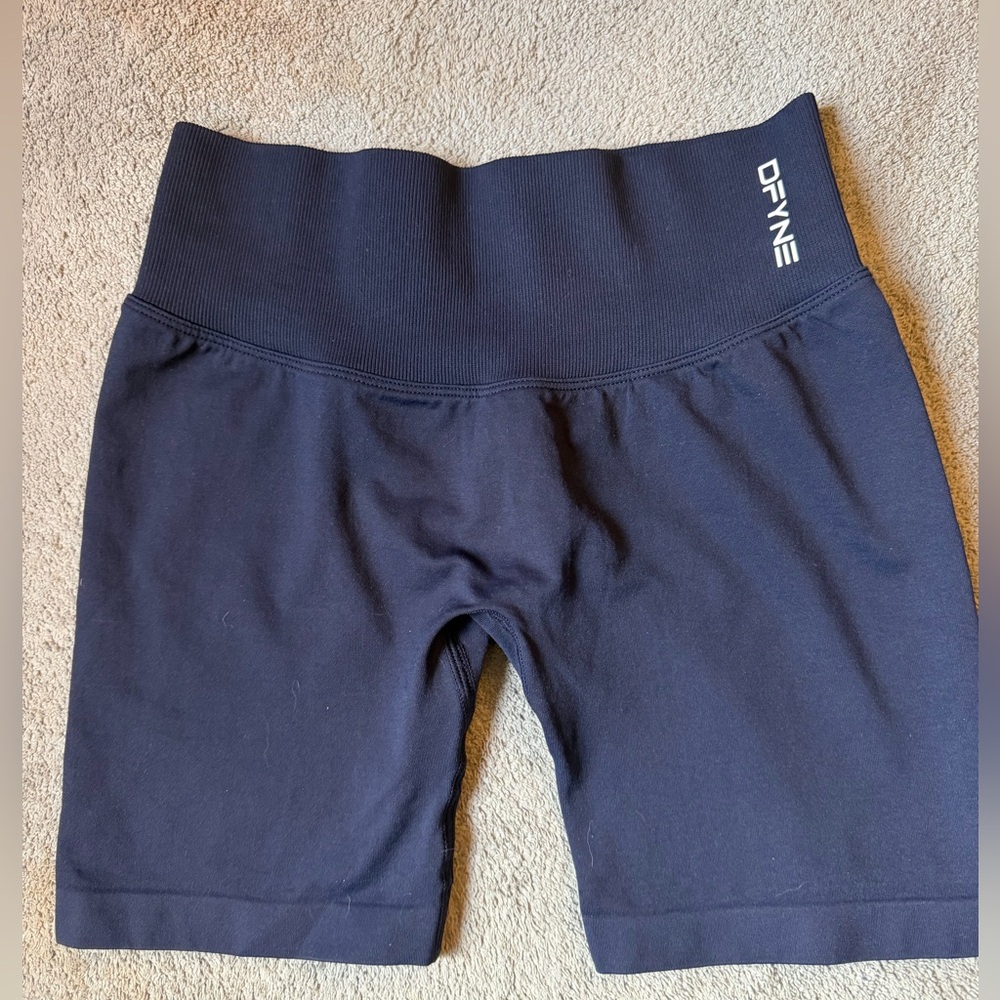 DFYNE Small Navy Athletic Shorts with Supportive Waistband - Picture 3 of 7